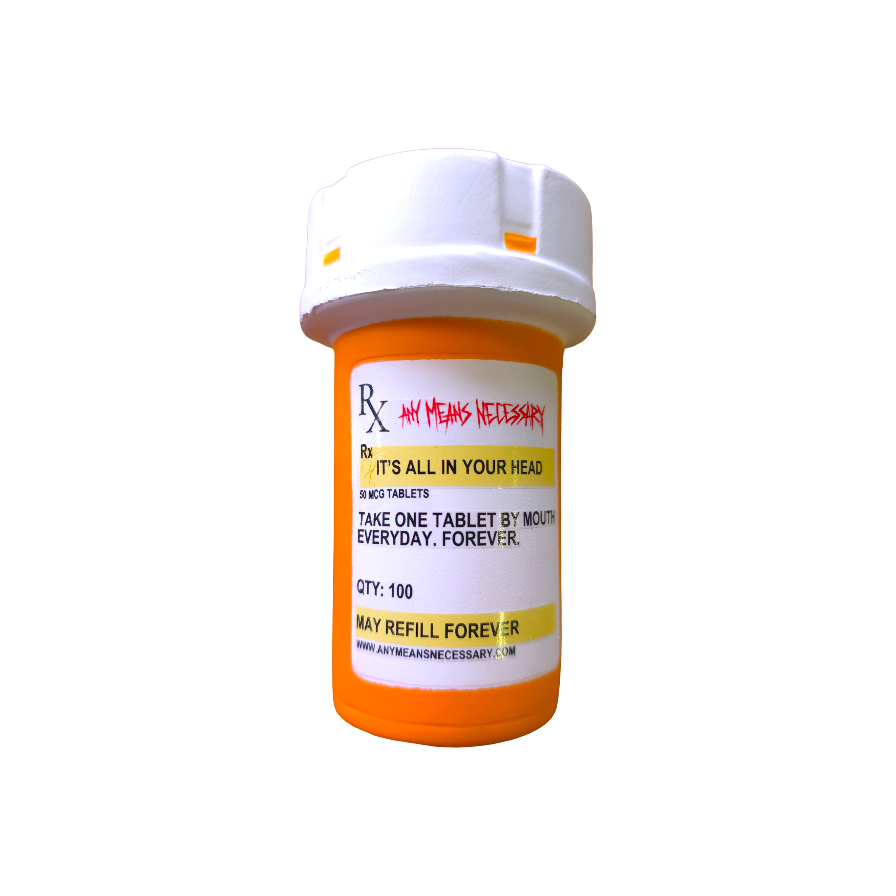 It's All In Your Head Pill Bottle (Stress Ball)